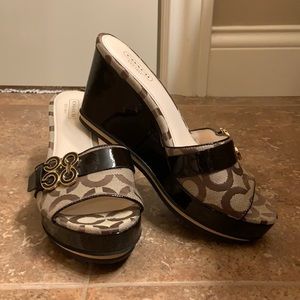 7.5 Coach Geri Signature Sandal Wedge